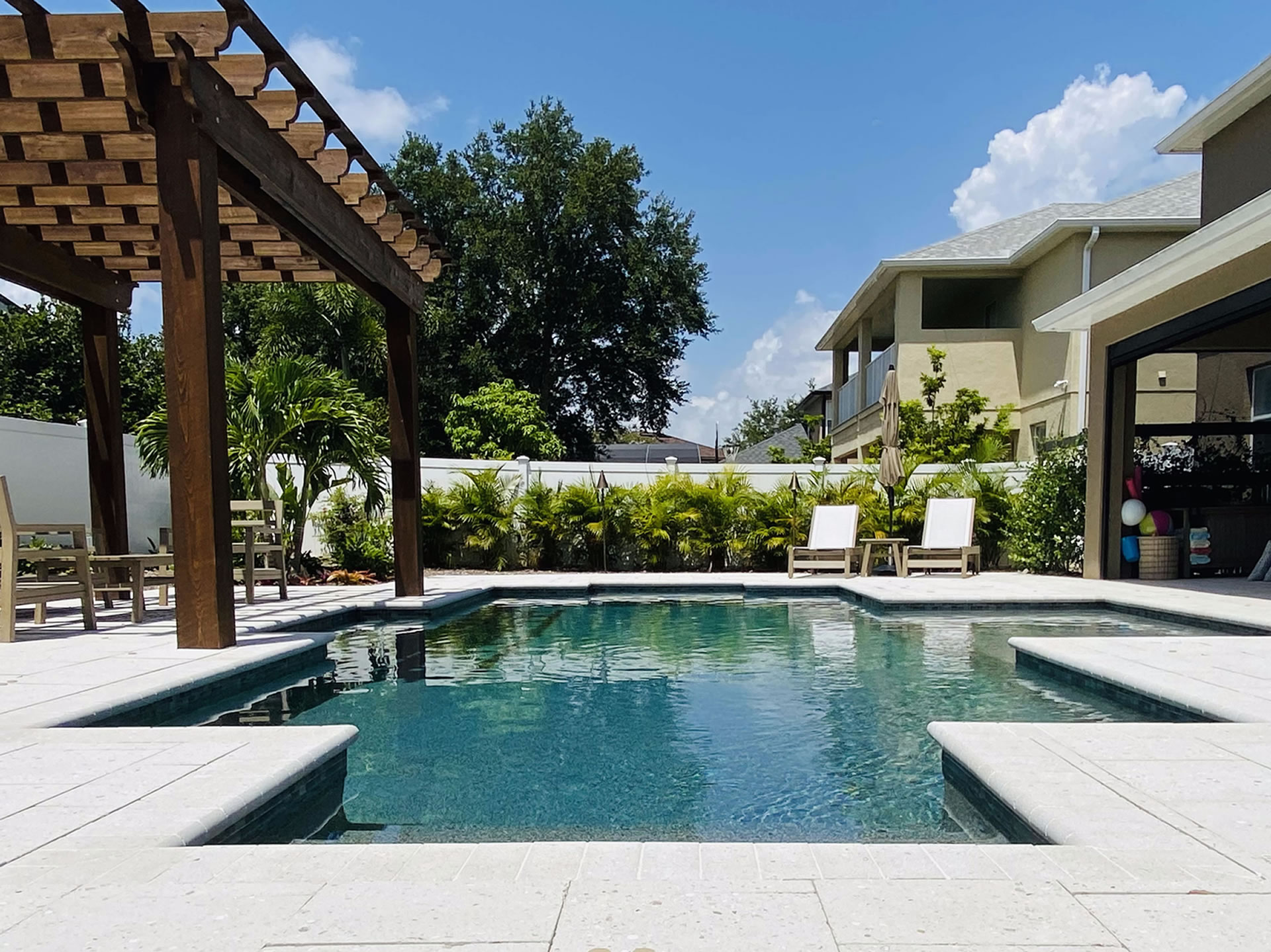 Overhead Structure that becomes a Water Feature on demand